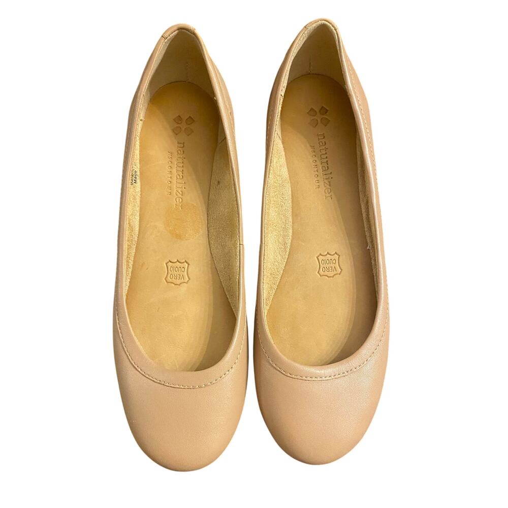 Naturalizer Brittany N5 Contour Nude Leather Ballet Flats Women’s 7 M